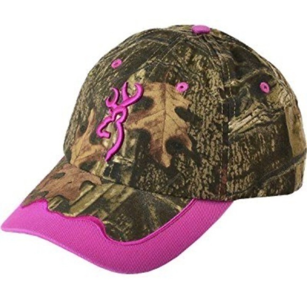 Browning camouflage and hot pink hat